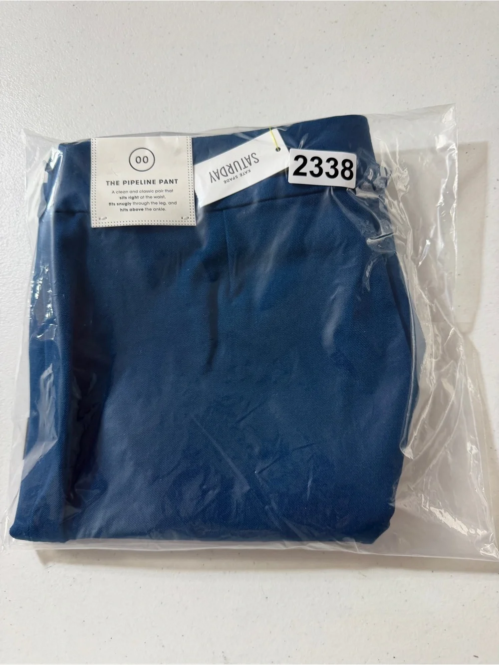 Kate Spade Saturday The Pipeline Pant Peacock Blue Ankle Pants Size 00 NWT